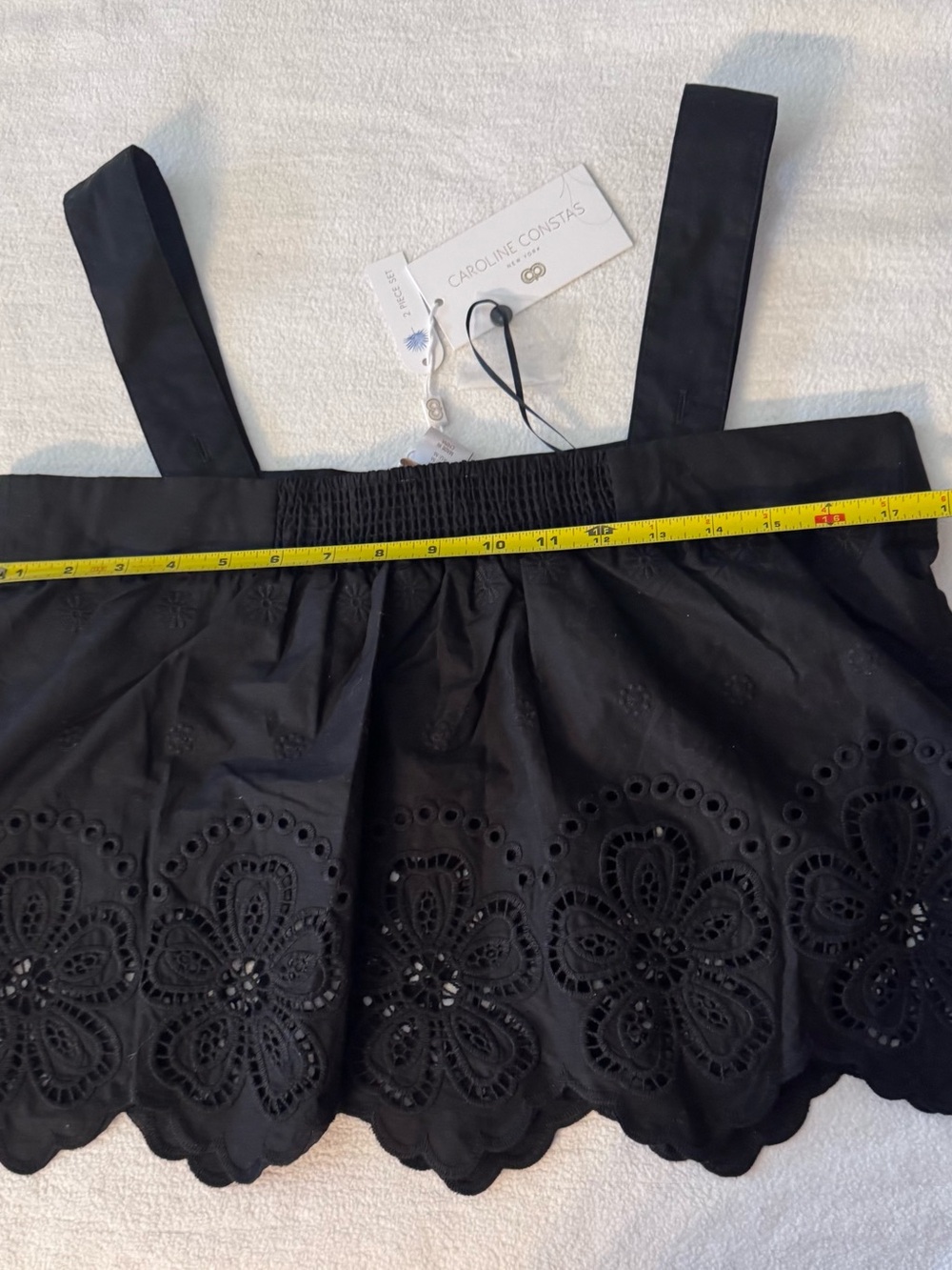 Caroline Constas 2Piece Black
Embroidered Cotton Set Top & Midi
Pants Size M NWT - Picture 15 of 16
